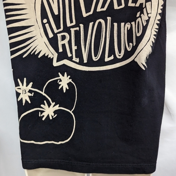 Loomstate for Chipotle Viva la Revolution Bleached Tee Sz XS - Picture 6 of 9